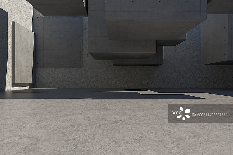 现代极简建筑空间露天广场图片素材