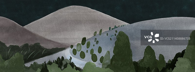 插画：大山图片素材