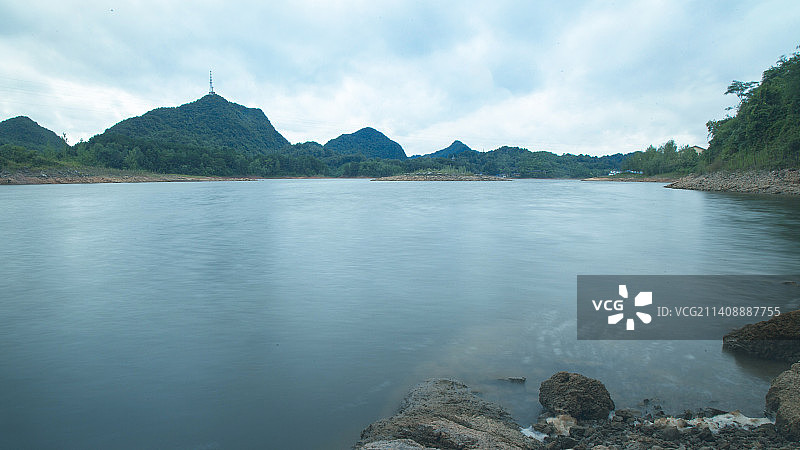 贵州省贵阳市“红枫湖景区”风光图片素材