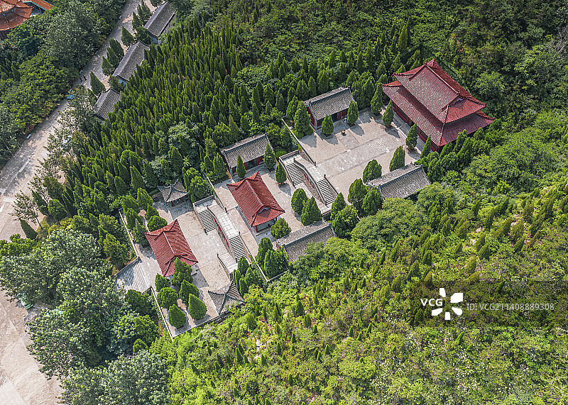 航拍山东烟台龙口南山景区图片素材