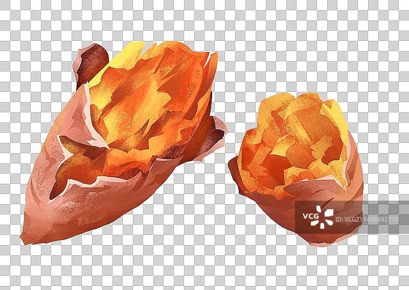 烤红薯插画元素图片素材