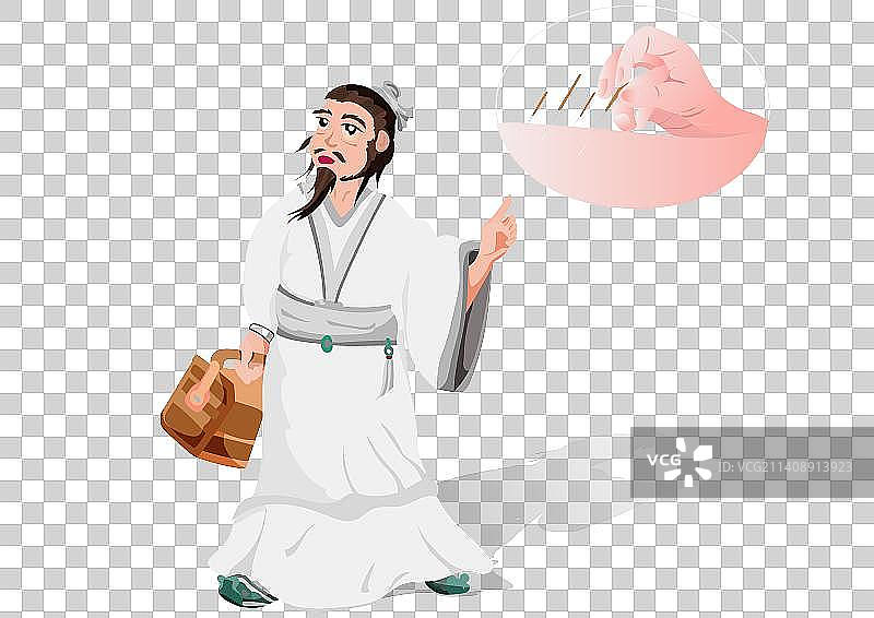 老中医的针灸医术图片素材