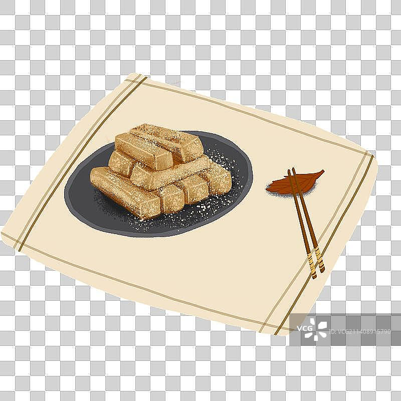 节气美食—小雪—红糖糍粑图片素材