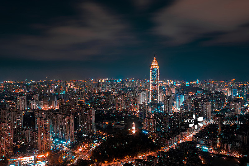 鹿城之夜图片素材