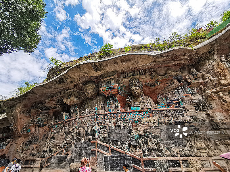 中国重庆大足石刻世界文化遗产图片素材