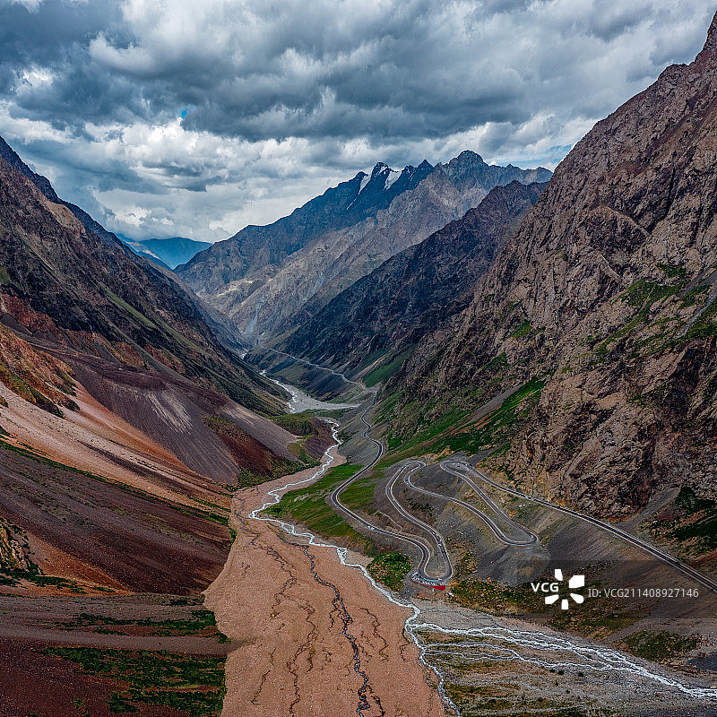新疆独库公路航拍图片素材