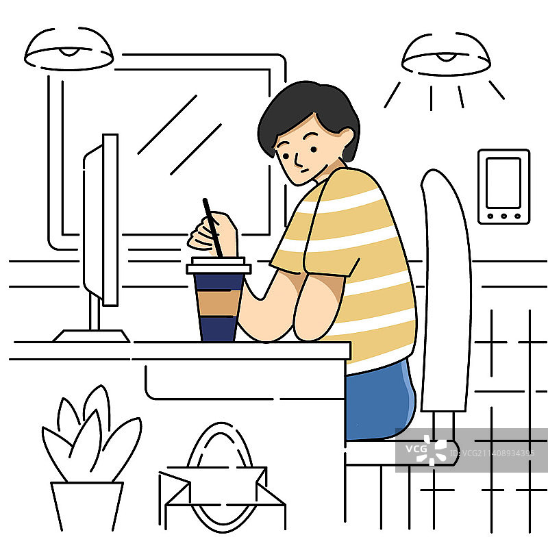 喝咖啡图片素材