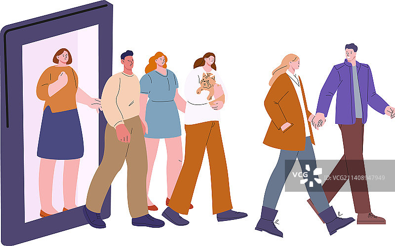 人们放下智能手机，摆脱数字沉迷图片素材