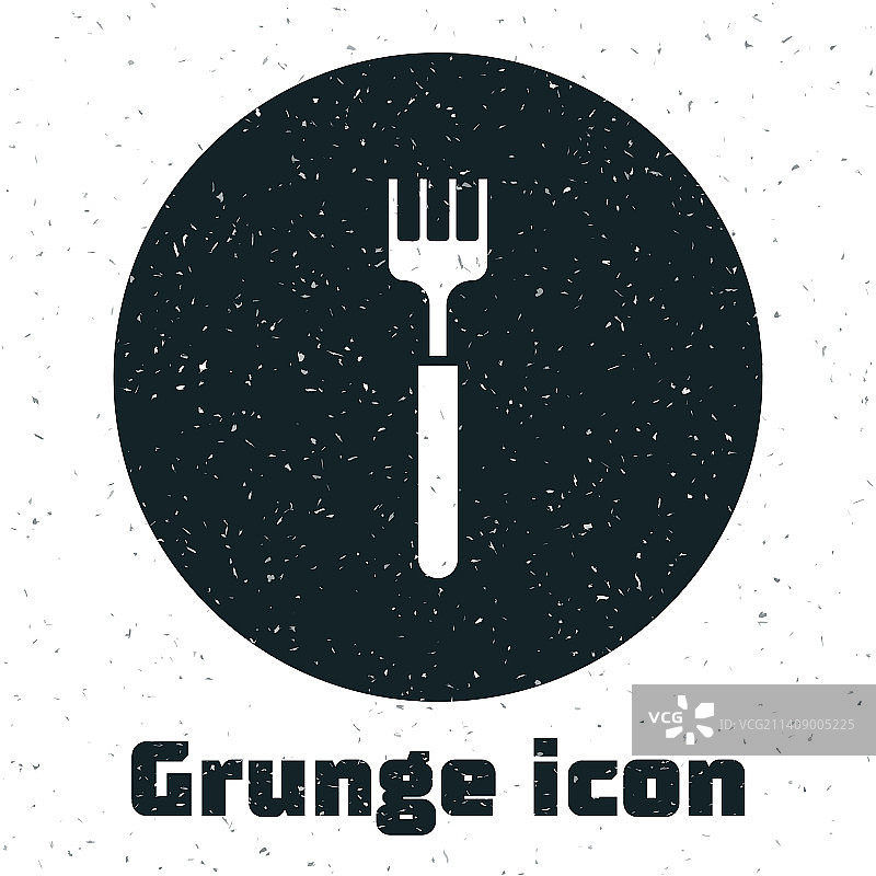 白色背景上的叉子图标图片素材