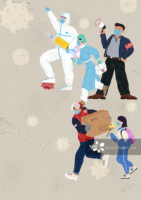 全民战疫图片素材