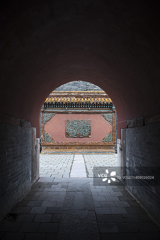 沈阳清昭陵棂星门和照壁图片素材