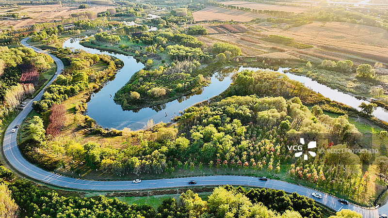 蒲河秋色图片素材