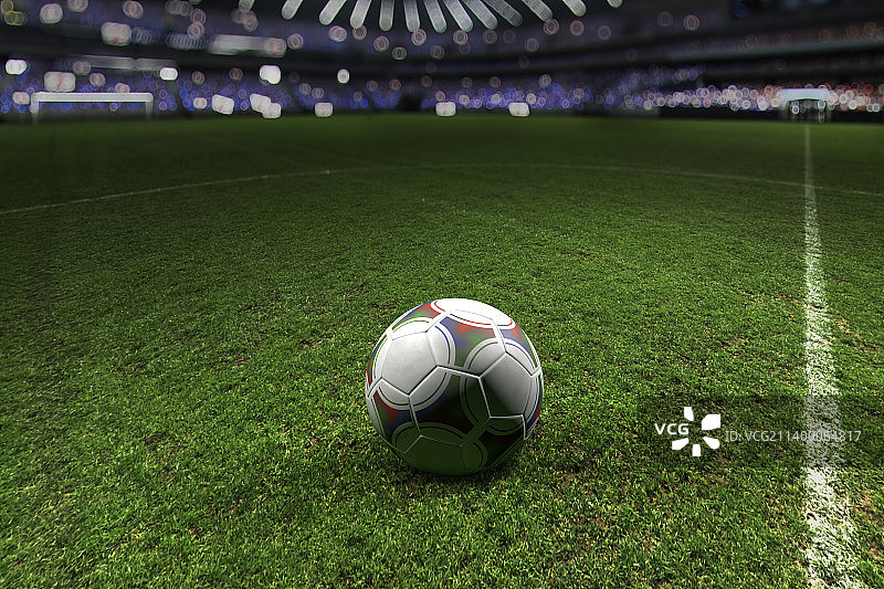 球场上的足球图片素材