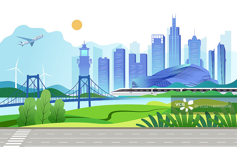 中国辽宁大连市城市旅游插画图片素材