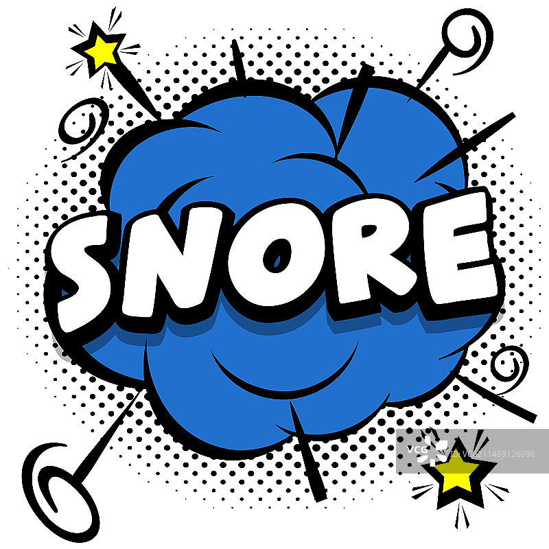 带有语音气泡的打鼾漫画明亮模板图片素材