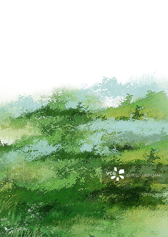 草地插画图片素材