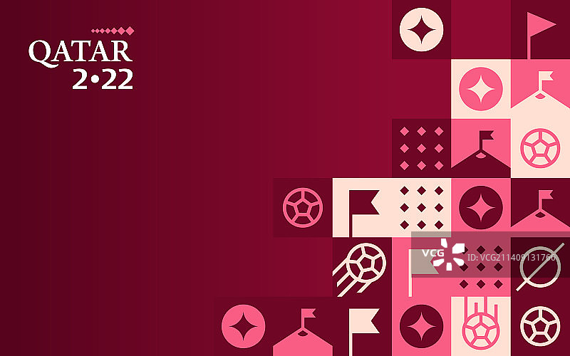 卡塔尔多哈2022足球创意几何设计图片素材
