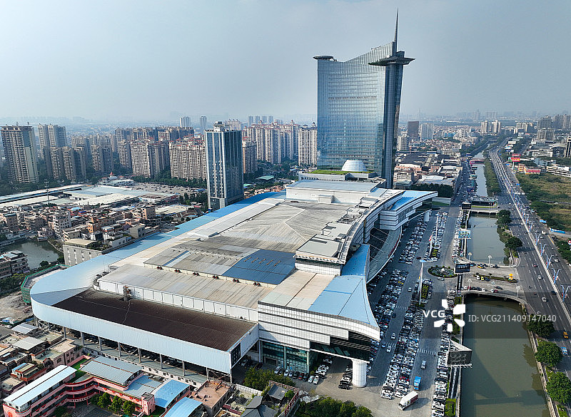广东省佛山市顺德区乐从罗浮宫国际家具博览中心乐从国际汇展中心航拍图片素材