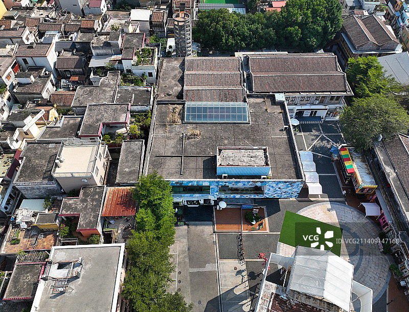 广东省佛山市顺德区容桂渔人码头航拍图片素材