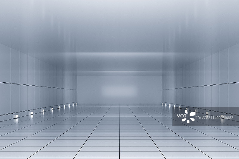 三维渲染人造空间走廊过道图片素材
