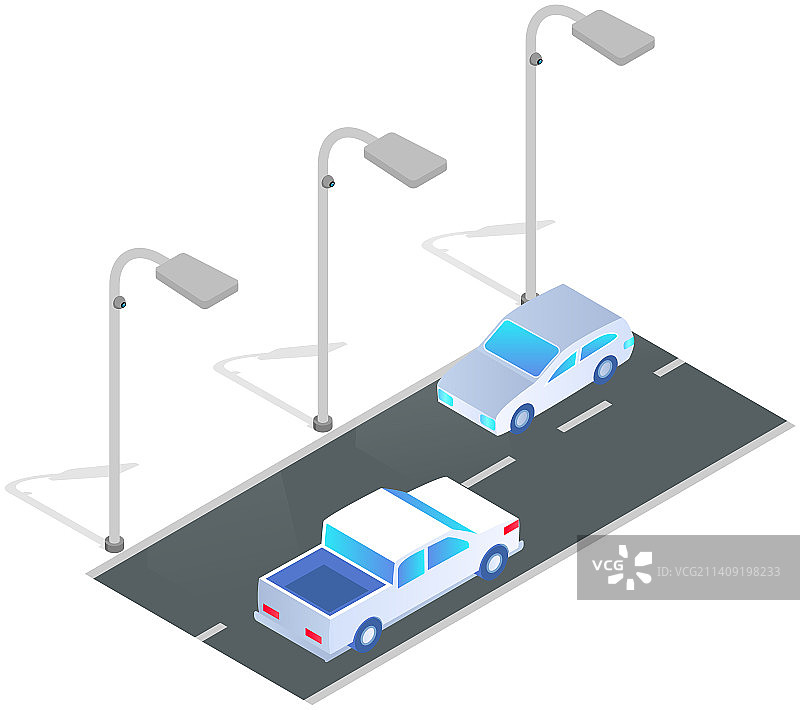 汽车在城市道路上行驶图片素材