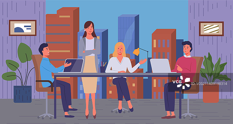 合作办公中心伙伴概念图片素材