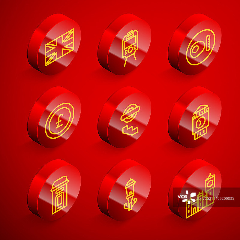 英国旗帜、有轨电车和铁路线条图片素材