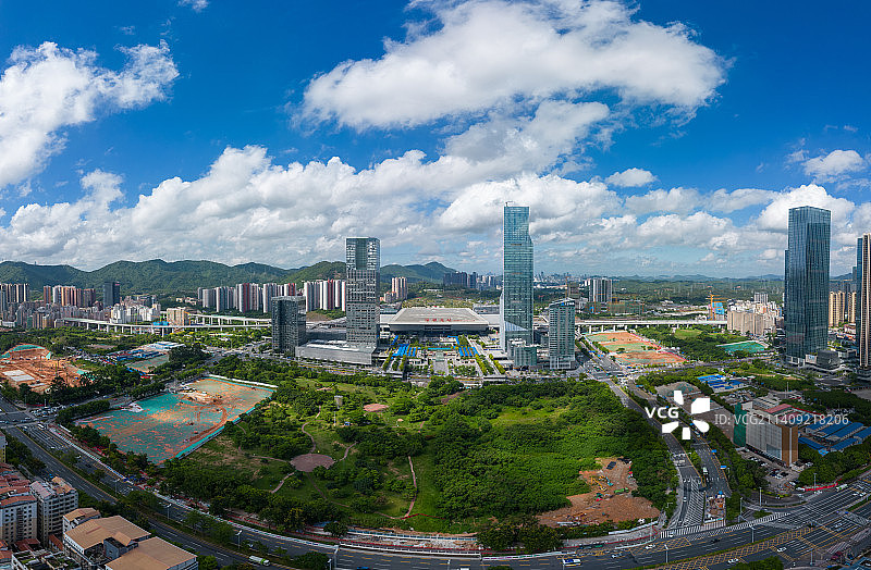 深圳北站航拍大全景图片素材
