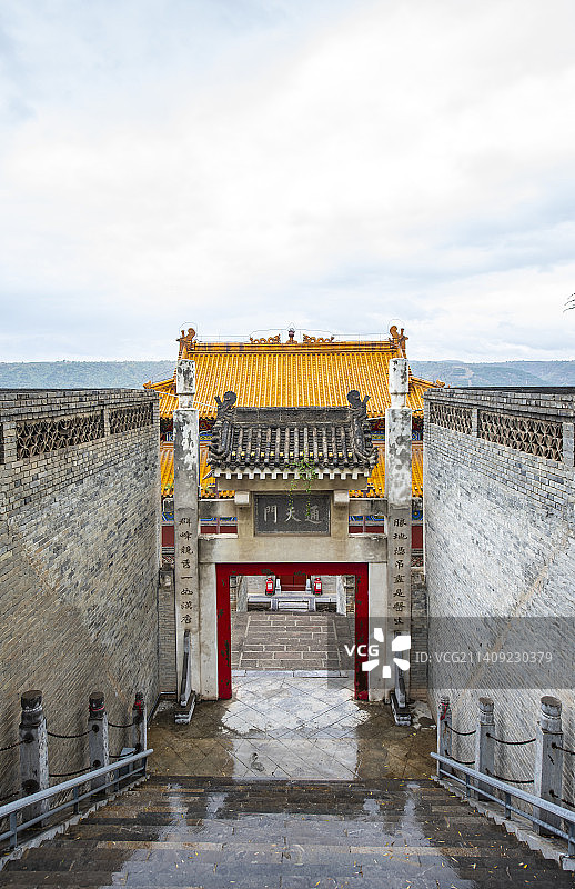 中国甘肃庆阳市庆州古城农耕鼻祖周祖陵风景区图片素材