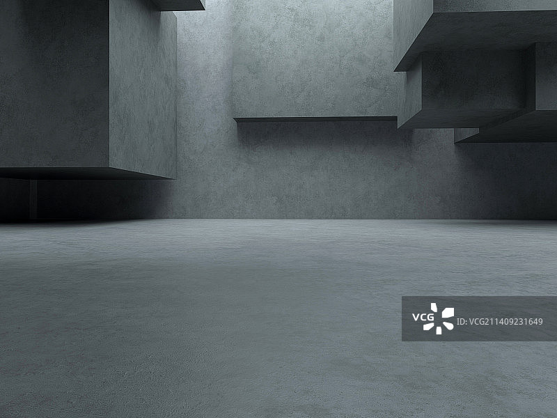 三维渲染抽象混凝土背景墙图片素材