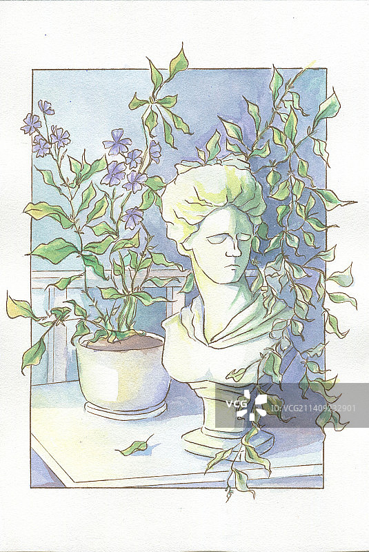 石膏小景图片素材