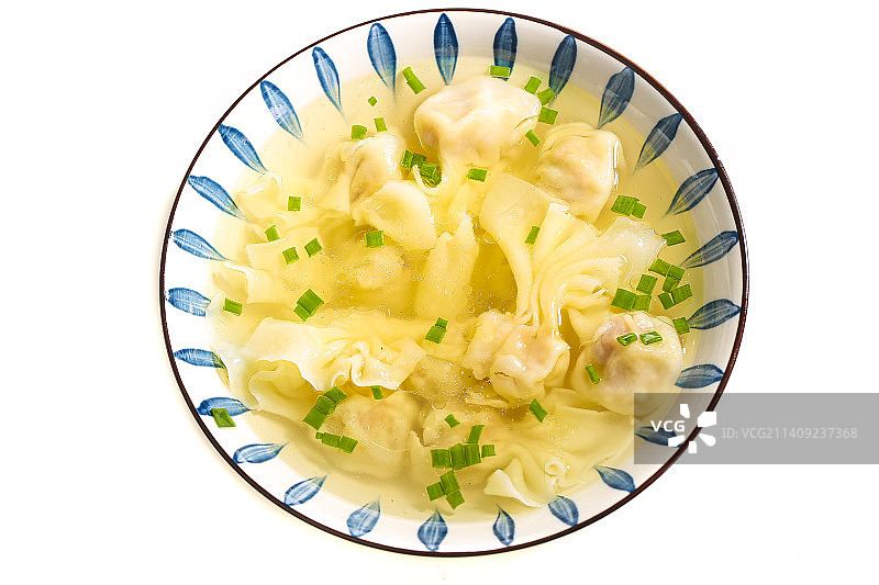 白底上的小金鱼馄饨图片素材