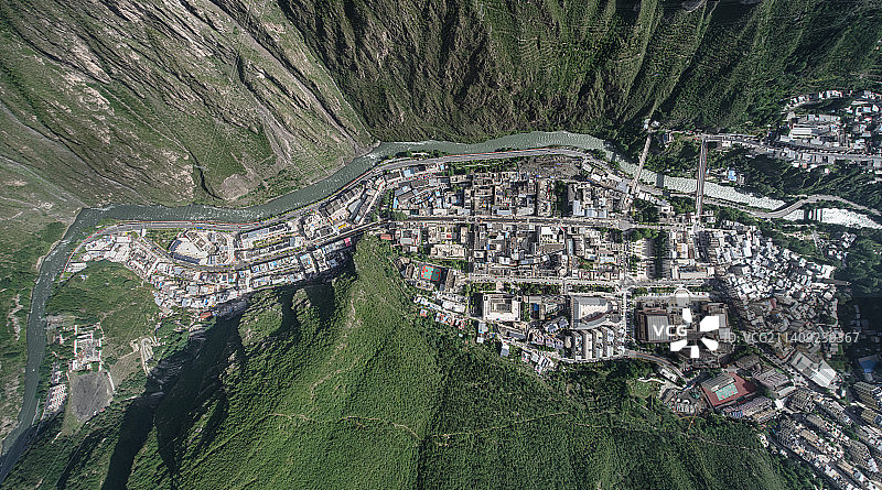 四川省阿坝藏族羌族自治州理县杂谷脑镇图片素材