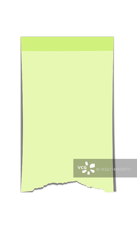 白色背景上的绿色纸张特写图片素材