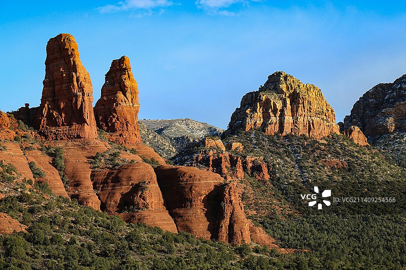 塞多纳岩层全景，美国亚利桑那州图片素材