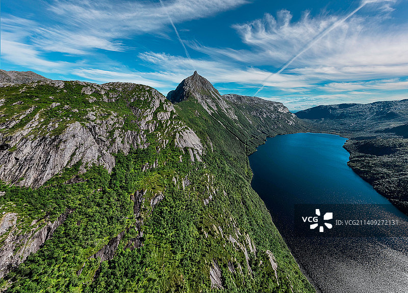 挪威湖光天色美景图片素材