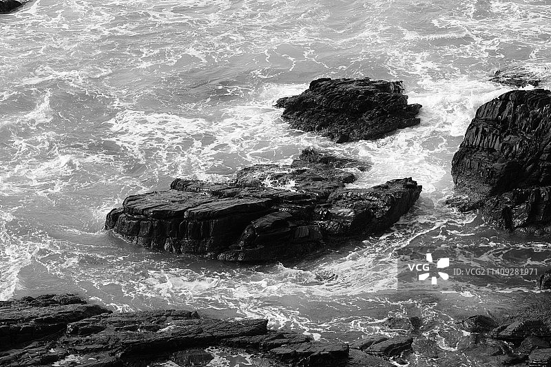 澳大利亚南澳大利亚海森步道怀特平加海中岩石俯视角度照片图片素材