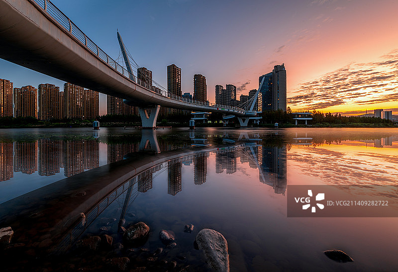 永宁江畔黎明图片素材