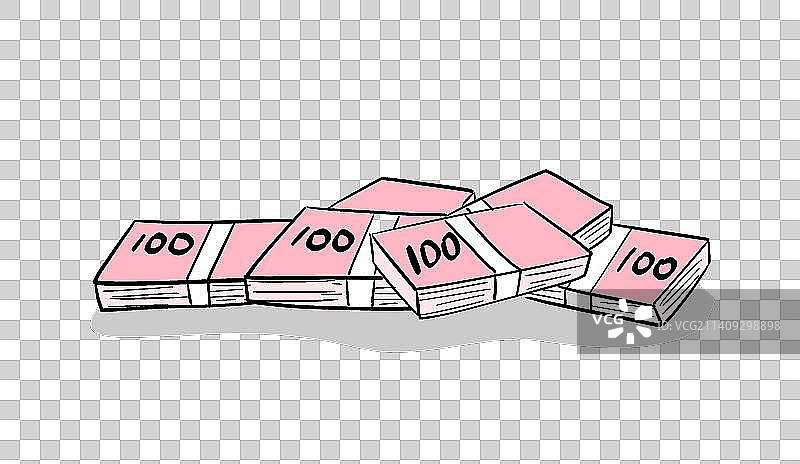 一堆一捆一捆的钱图片素材