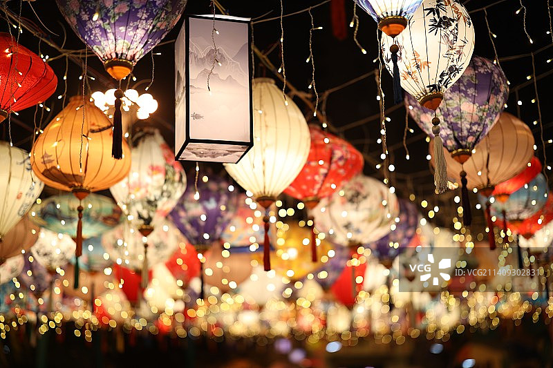 花灯笼原图图片素材