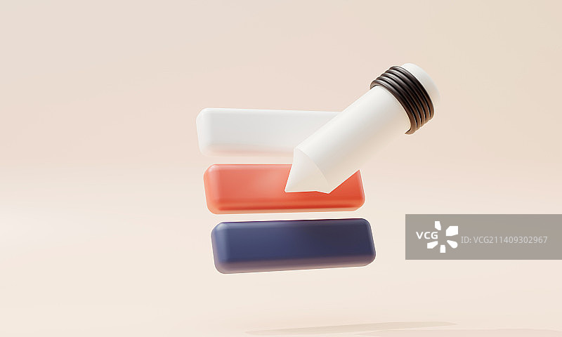 3D渲染卡通记账本图标图片素材