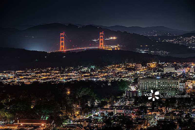 远眺金门大桥图片素材