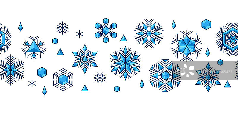 冬季雪花欢乐无缝图案图片素材