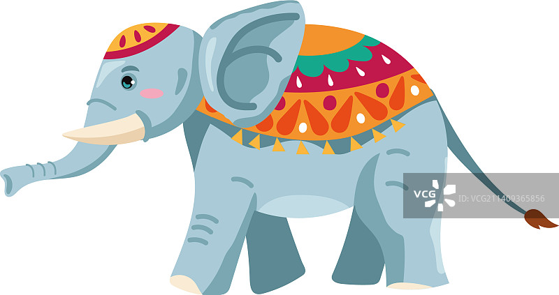 印度文化中的大象动物图片素材