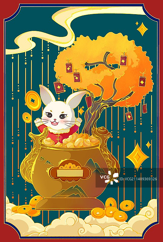 兔年插画图片素材