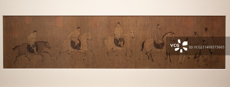 北京中国国家博物馆游骑图宋佚名故宫博物院藏品图片素材