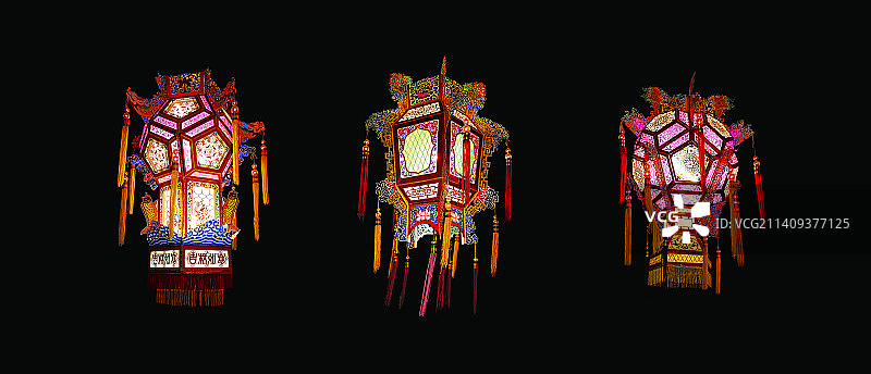 吉祥如意花灯-非物质文化遗产图片素材