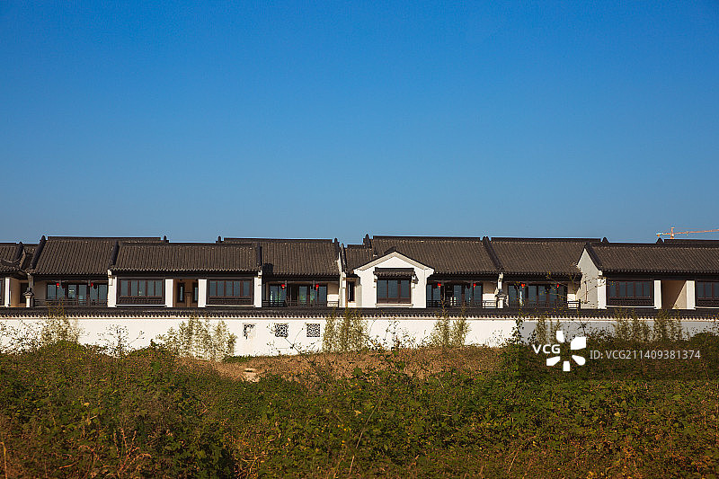 西安城市风光  少陵塬  揽月阁图片素材