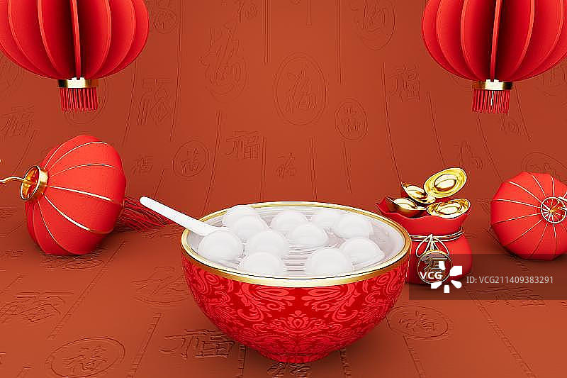 C4D格式的创意元宵节图片素材