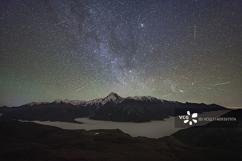 贡嘎星空图片素材